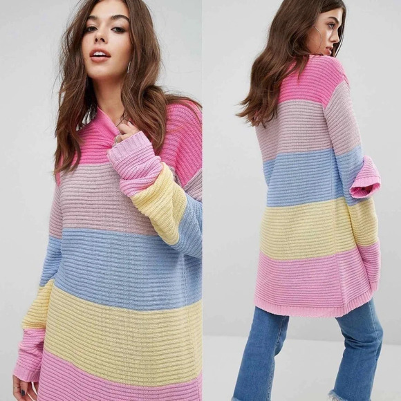 ASOS PLT • Exclusive Color Block Sweater - Picture 1 of 8